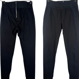 Stella McCartney High Rise Riding Pants 40 US 4-6 Black Zip Cuff Stretch